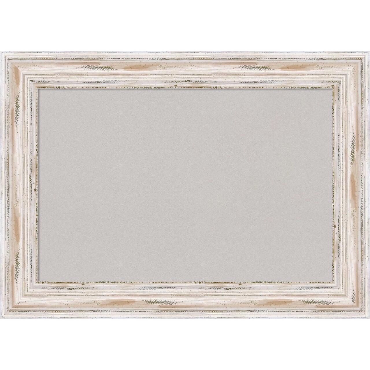 Cork Board, Alexandria White Wash Wood Frame - Bulletin Board, Organization Board, Pin Board